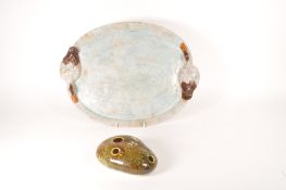 MID CENTURY COBB DEVON PEBBLE VASE & DISH