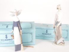 LLADRO - TWO LATE 20TH CENTURY PORCELAIN FIGURES
