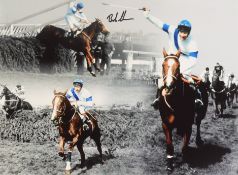HORSE RACING - BOB CHAMPION JOCKEY SIGNED PHOTO MONTAGE