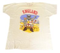 ENGLAND NATIONAL TEAM - VINTAGE 199OS RETRO NOVELTY FOOTBALL FAN TSHIRT