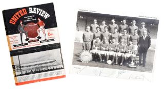 MANCHESTER UNITED - 1964-65 SEASON - SQUAD AUTOGRAPHED 8X10