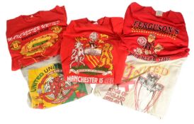 MANCHESTER UNITED - VINTAGE 199OS 2000S RETRO NOVELTY MAN UTD FOOTBALLFAN TSHIRTS