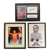 BOXING & DARTS - SIGNED AUTOGRAPH PHOTOS FRANK BRUNO, ERIC BRISTOW AND LEE SELBY