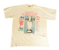 MANCHESTER UNITED - VINTAGE 199OS RETRO NOVELTY MAN UTD FOOTBALL FAN TSHIRT