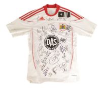 BRISTOL CITY F.C - 2010-11 SEASON AWAY FOOTBALL SHIRT KIT BOYS SIGNED