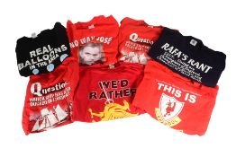 MANCHESTER UNITED - COLLECTION OF VINTAGE 199OS RETRO NOVELTY MAN UTD FOOTBALL FAN TSHIRTS