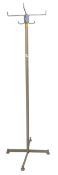 UPCYCLED MEDICAL STAND - RETRO MID CENTURY CIRCA 1950S METAL FOUR-ARM METAL COAT STAND