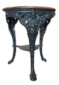 BRITANNIA HEAVY CAST IRON & WOODEN TOP PUB / TAVERN TABLE