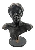 FROM THE ESTATE OF JOHN WRAGG - PAINTED FIBERGLASS BUST SCULPTURE