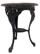 BRITANNIA CAST IRON AND WOODEN TOP PUB GARDEN TABLE