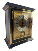 JAEGER LECOULTRE - 1970S ATMOS ROYAL LAPIS LAZULI SET MANTEL CLOCK