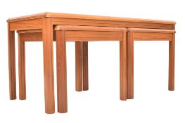 DANISH MODERN DESIGN MID CENTURY TEAK GRADUATING NEST OF TABLES