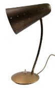 G. A. SCOTT - MODEL TL33 (WITH A LATER SHADE) - VINTAGE GOOSENECK ARM DESK LAMP