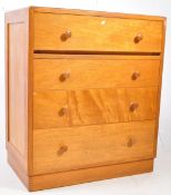 LATE 20TH CENTURY PLYWOOD WITH OAK VENEER CHEST OF DRAWERS