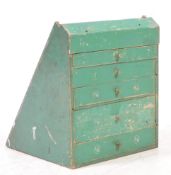 EARLY 20TH CENTURY GREEN PAINTED PINE SMALL CHEST OF DRAWERS