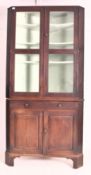 GEORGE III 19TH CENTURY MAHOGANY CORNER DISPLAY CABINET
