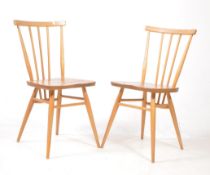 LUCIAN ERCOLANI FOR ERCOL - TWO MID CENTURY BEECH & ELM DINING CHAIRS