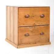 20TH CENTURY PINE TWIN CHEST OF DRAWERS