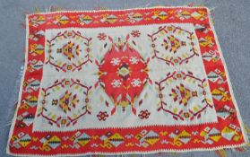 EARLY 20TH CENTURY VINTAGE IRANIAN KILIM RUG