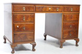 VINTAGE 20TH CENTURY QUEEN ANNE REVIVAL WALNUT OFFICE DESK