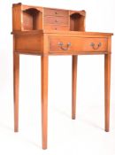 EDWARDIAN YEW WOOD LADIES WRITING TABLE DESK