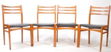 BRITISH MODERN DESIGN - SET OF FOUR MID CENTURY DINING CHAIRS