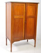 EDWARDIAN INLAID MAHOGANY BOOKCASE CABINET