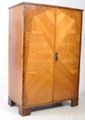 ART DECO WALNUT BACHELORS WARDROBE
