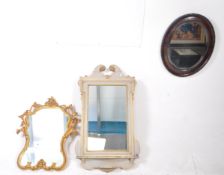THREE EARLY 20TH CENTURY WALL MIRRORS