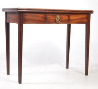 GEORGE III 19TH CENTURY FOLD OVER MAHOGANY TEA TABLE