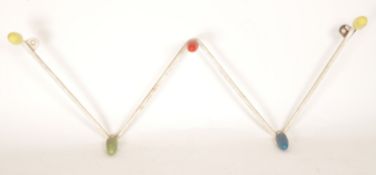 20TH CENTURY RETRO SPUTNIK ATOMIC W SHAPED WALL COAT RACK