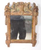 EARLY 20TH CENTURY PAINTED SOLID WOOD WALL MIRROR