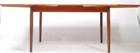 BRITISH MODERN DESIGN - MID CENTURY TEAK EXTENDING DINING TABLE