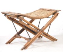 CHINESE BAMBOO 20TH CENTURY CAMPAIGN STOOL