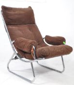 BRITISH MODERN DESIGN - MID CENTURY CHROME LOUNGE CHAIR