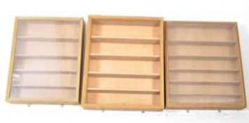 THREE MID 20TH CENTURY SHOP DISPLAY HABERDASHERY CASES