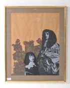 JOHN LANGTON (B. 1932) - 20TH CENTURY FIGURE SCREEN PRINT