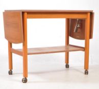 BRITISH MODERN DESIGN - MID CENTURY TEAK WOOD SERVING TROLLEY
