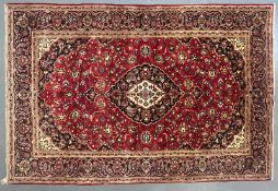 EARLY 20TH CENTURY CENTRAL PERSIAN KASHAN FLOOR CARPET RUG
