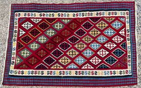 20TH CENTURY SOUTH WEST PERSIAN ISLAMIC QASHGAI KILIM CARPET