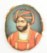 19TH CENTURY IVORY INDIAN PORTRAIT MINIATURE OF MAHARAJA SIR DULEEP SINGH