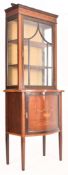 EDWARDIAN INLAID MAHOGANY DISPLAY CABINET