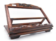 PRIVATE COLLECTION OF DERREN BROWN - EARLY 20TH CENTURY MAHOGANY FOLDING TABLE TOP READING LECTERN