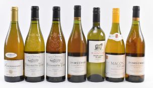 SEVEN FRENCH, AUSTRALIAN & NEW ZEALAND WHITE WINE BOTTLES