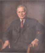 LARGE ENGLISH SCHOOL 1944 OIL ON CANVAS MILITARY PORTRAIT