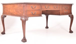 20TH CENTURY CHIPPENDALE REVIVAL PARTNER'S DESK