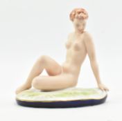 ROYAL DUX BOHEMIA - HAND PAINTED CERAMIC NUDE FIGURE