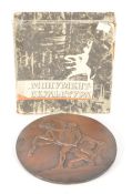 VINTAGE 20TH CENTURY RUSSIAN MEDALLION TITLED 'MONUMENT STRUCTURE'