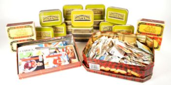 COLLECTION OF 20TH CENTURY LOOSE TEA CARDS WITHIN TOBACCO TINS