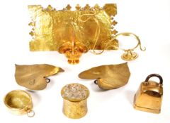 COLLECTION OF 20TH CENTURY BRASS DECORATIVE PIECES